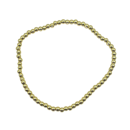 Stretch Bead Bracelet-Gold