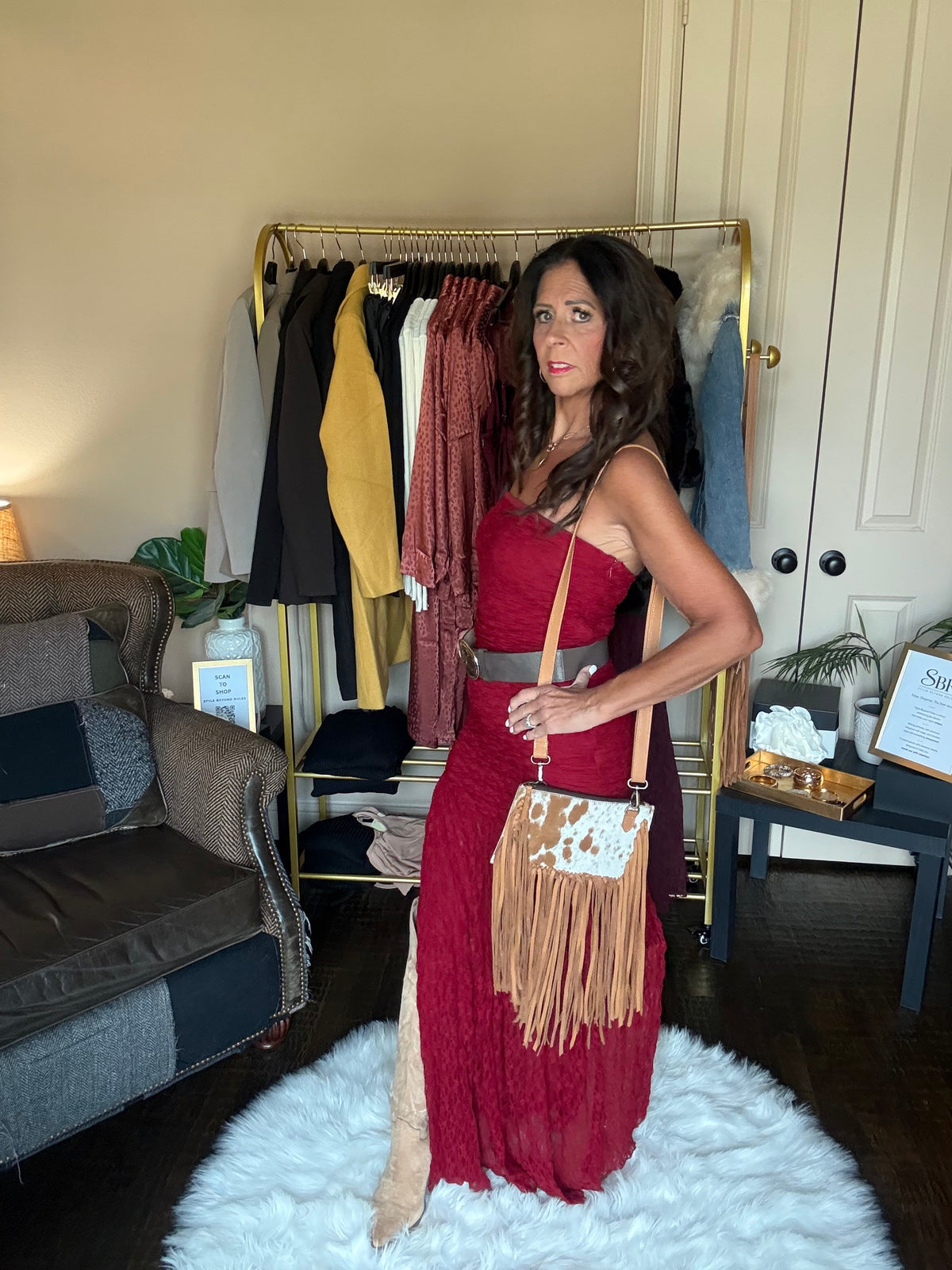 Red ruched strapless lace maxi dress