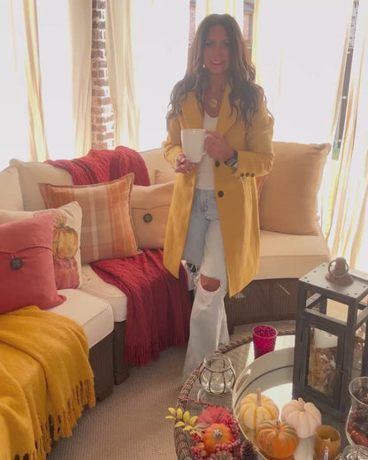 The Autumn Stroll Coat in Black or Yellow